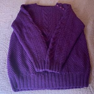 Beautiful 100% wool Talbots fisherman sweater!